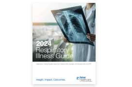 Collection of sample pages from the respiratory illness season healthcare solutions guide