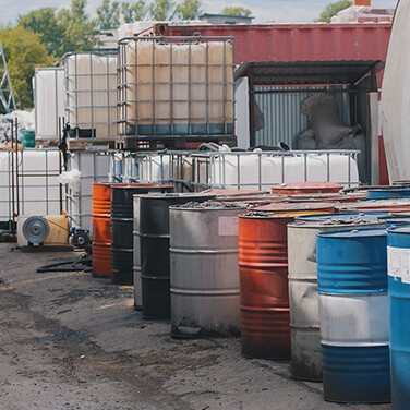 Solvents in industrial drums